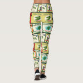 Etiketten für Vintage Konserven von Gemüse Leggings (Rückseite)