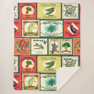 Etiketten für Vintage Konserven von Gemüse Sherpadecke