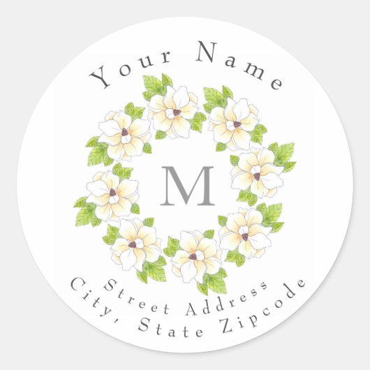 Etiketten für Wasserfarben, Pen & Tinte Runder Aufkleber (Vorderseite)