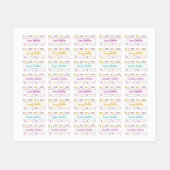 Etiketten Kleidung für Kinder Regenbogen (Blatt)