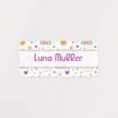 Etiketten Kleidung für Kinder Regenbogen (Design 1)