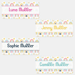 Etiketten Kleidung für Kinder Regenbogen