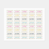 Etiketten Kleidung für Kinder Regenbogen (Blatt)