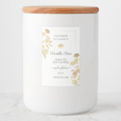 Etiketten & Labels für weißes und goldenes Blumenp (Vorderseite)