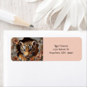 Etiketten mit adorable Tiger Cub-Multicolor-Floral (Insitu)