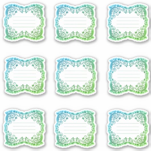 Etiketten mit Filigranfarben (Vorderseite)