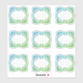 Etiketten mit Filigranfarben (Blatt)