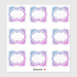 Etiketten mit Filigranfarben