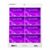 Etiketten mit lila, violettem Bügel verschicken (Vorne)