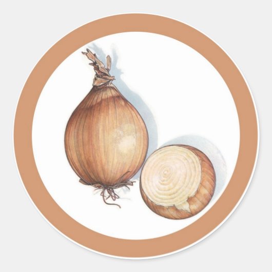 Etiketten mit Zwiebelgeschmack Runder Aufkleber (Vorderseite)