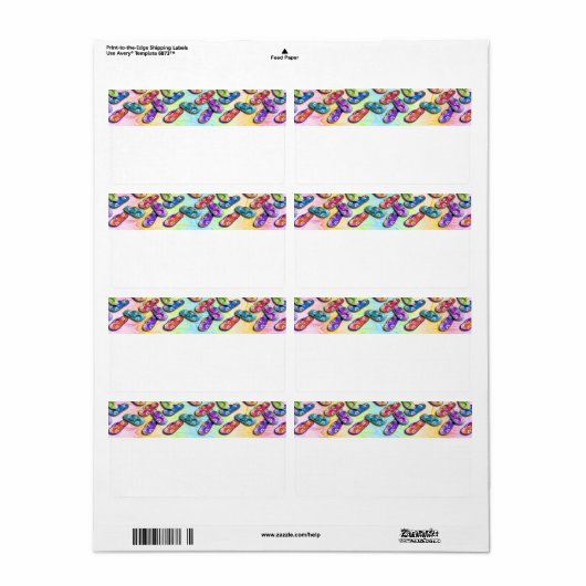 ETIKETTEN - Pop Art FLIP FLOPS (Vorne)