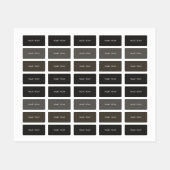 Etiketten - Schwarzer, moderner Hintergrund (Blatt)