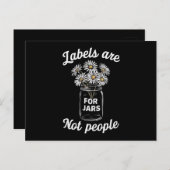 Etiketten sind für Glas nicht Menschen Blume Postkarte (Vorne/Hinten)