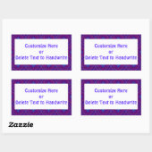 Etiketten zum Anpassen, Lila und blaues Muster Rechteckiger Aufkleber (Blatt)