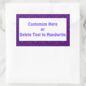 Etiketten zum Anpassen, Lila und blaues Muster Rechteckiger Aufkleber (Tasche)