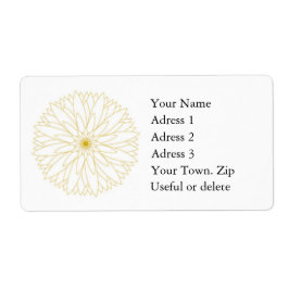 Etikettenanschrift Komplett Groß, Weiß, Gold