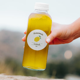 Etikettenaufkleber für hausgemachte Lemonade oder Runder Aufkleber