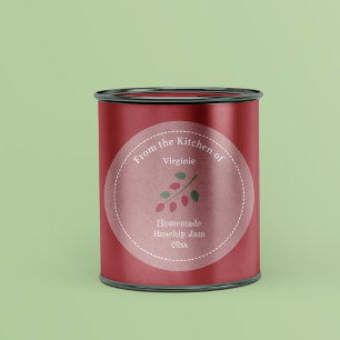 Etikettenaufkleber für Kraft- und Rustikal-Rosehip Runder Aufkleber