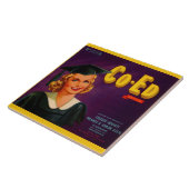 Etikettendruck für Zitrusfrüchte der Co-Ed-Marke 1 Fliese (Seite)