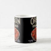 Etikettendruck Oregon Strawberries aus den 30er Ja Kaffeetasse (Mittel)