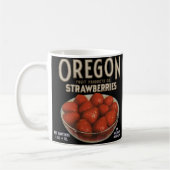 Etikettendruck Oregon Strawberries aus den 30er Ja Kaffeetasse (Links)