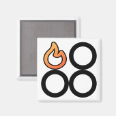 Etikettenmagazin für die Links Brennermarkierung d Magnet (Vorderseite/Rückseite)