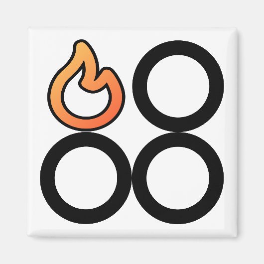 Etikettenmagazin für die Links Brennermarkierung d Magnet (Vorne)