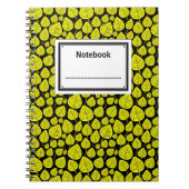 Etikettiert - Gelb in schwarz Notizblock (Vorderseite)