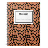 Etikettiert - Pfirsich schwarz Notizblock (Vorderseite)