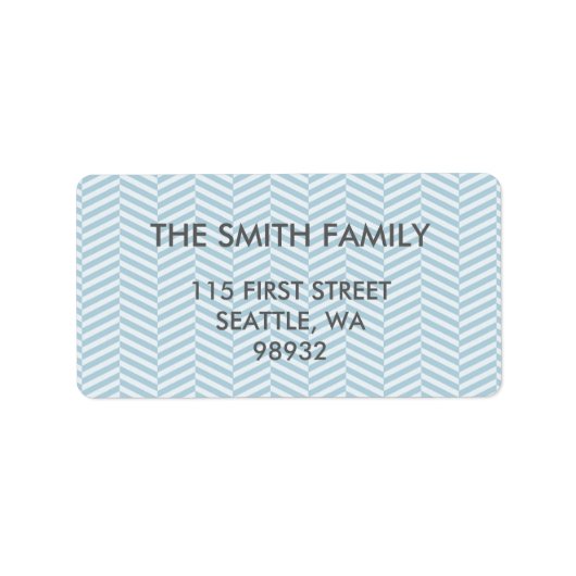 ETIKETTIERUNG DER ZICKZACK BLAUE ADRESSE ADRESSAUFKLEBER (Vorne)