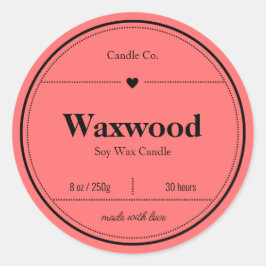 Etikettierung von Kerzen, Lebensmittelkennzeichnun Runder Aufkleber