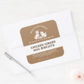 Etikettierungen für hausgemachte Gourmet-Backwaren Quadratischer Aufkleber (Umschlag)