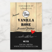 Etikettierungen für hellbraune Holzkarten mit Logo Lebensmitteletikett (Einzelnes Label)