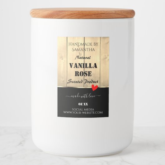 Etikettierungen für hellbraune Holzplatten Lebensmitteletikett (Vorderseite)