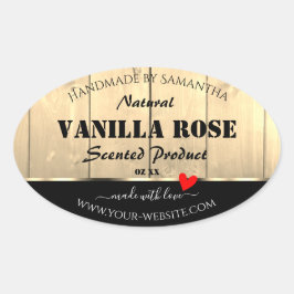 Etikettierungen für hellbraune Holzplatten Ovaler Aufkleber