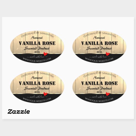 Etikettierungen für hellbraune Holzplatten Ovaler Aufkleber (Blatt)