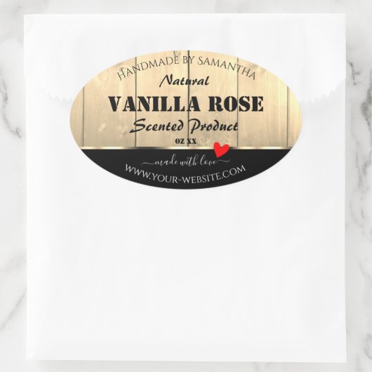 Etikettierungen für hellbraune Holzplatten Ovaler Aufkleber (Tasche)