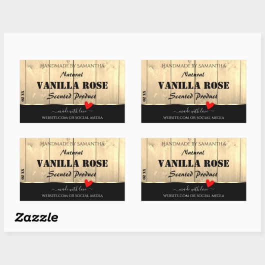 Etikettierungen für hellbraune Holzplatten Rechteckiger Aufkleber (Blatt)