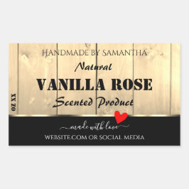 Etikettierungen für hellbraune Holzplatten Rechteckiger Aufkleber