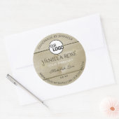 Etikettierungen und Logos für helle Holzkörner Runder Aufkleber (Umschlag)