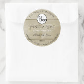 Etikettierungen und Logos für helle Holzkörner Runder Aufkleber (Tasche)