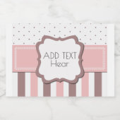 Etiketts Nahrung und“ Freuden „trinkt elegant Alkoholflaschenetikett (Einzelnes Label)