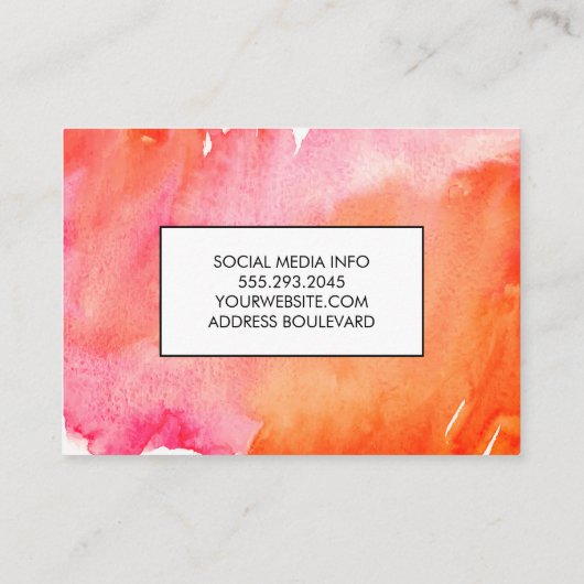 Etiqueta / Aquarell druckend Visitenkarte (Rückseite)