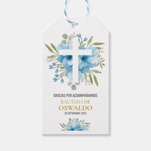 Etiqueta de agradecimiento para bautizo geschenkanhänger (Vorderseite)