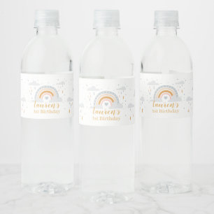 Etiqueta Para Botella De Agua Moderner Regenbogen Wasserflaschenetikett
