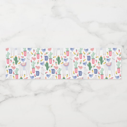 Etiqueta para botella de agua Oh! Llama Llama Wasserflaschenetikett (Einzelnes Label)