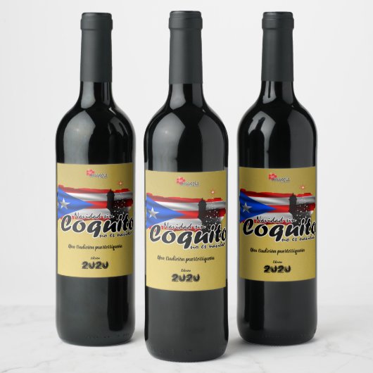 Etiqueta para botella de coquito 2020 (editable) weinetikett (Flaschen)