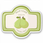 Etiqueta para botella de sidra de pera aufkleber (Vorderseite)