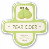 Etiqueta para botella de sidra de pera aufkleber (Vorderseite)