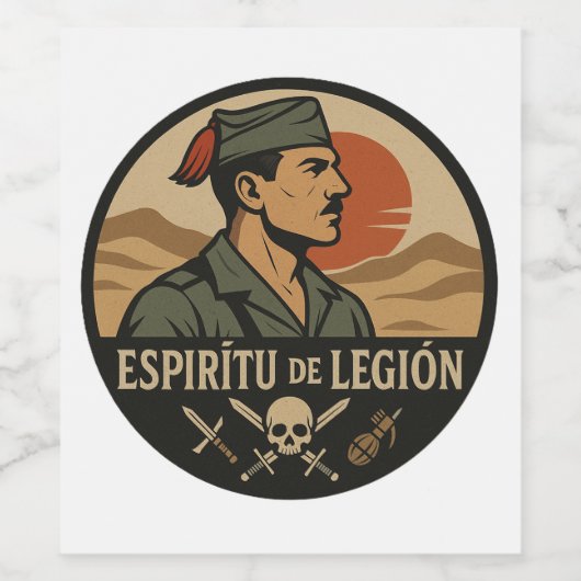 ETIQUETA PARA BOTELLA DE VINO WEINETIKETT (Einzelnes Label)